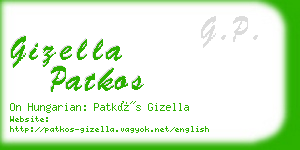 gizella patkos business card